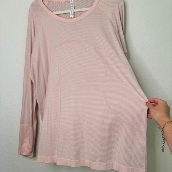 Lululemon Light Pink Swiftly Long Sleeve Top - Picture 7 of 9